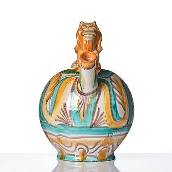 Allan Ebeling, a glazed ceramic jug, Upsala-Ekeby, ca. 1930.