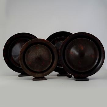 a set of four bakelite speakers from Philips, 1930's.