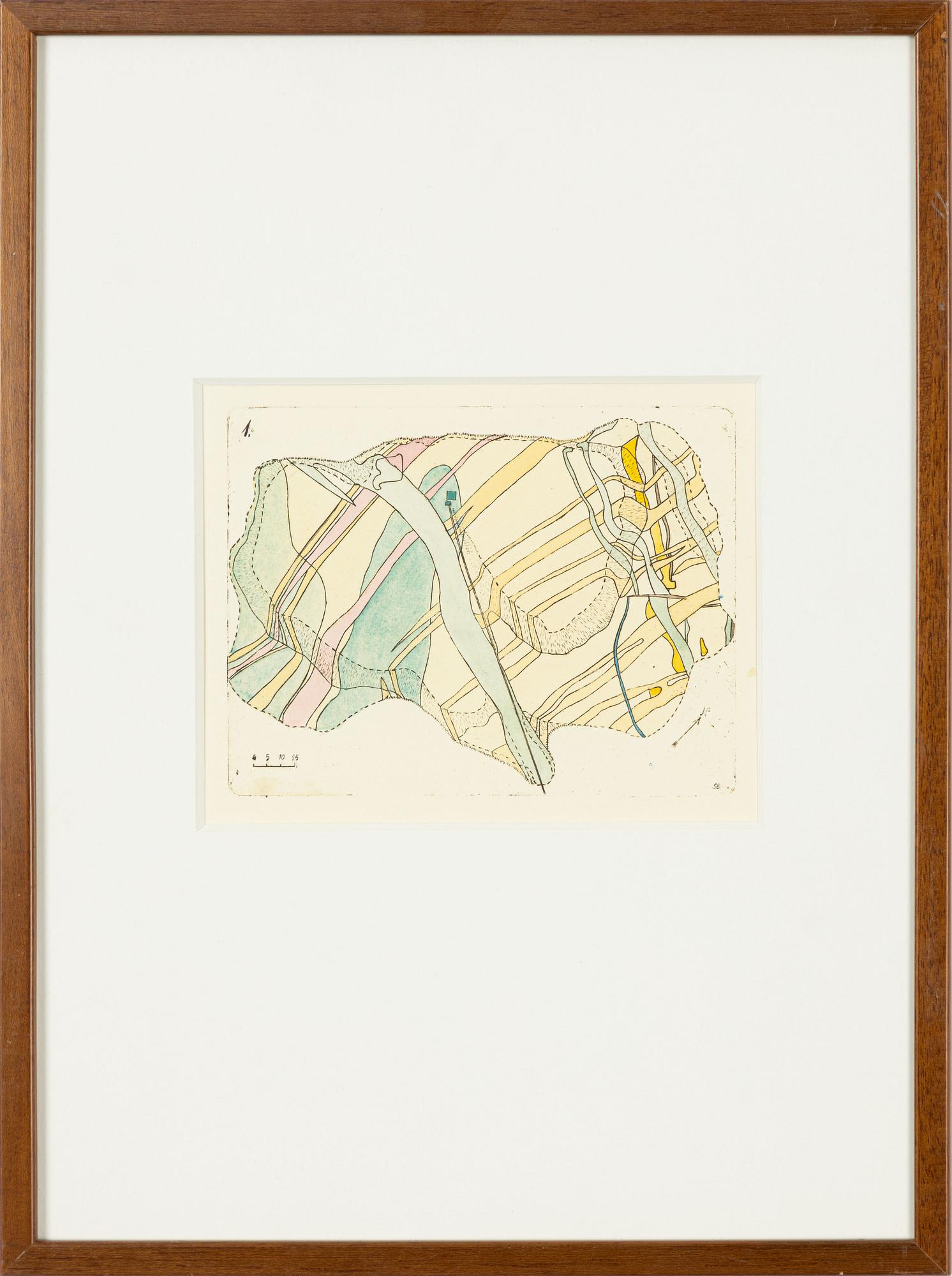 Sten Eklund, "Geologisk karta över Kullahusområdet" Ur "Kullahusets hemlighet".