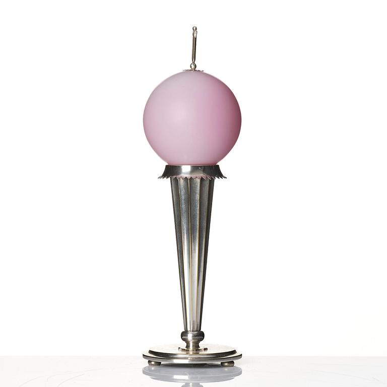 Harald Notini, a Swedish Grace table lamp model "6853", Arvid Böhlmarks Lampfabrik, Stockholm, 1920s.