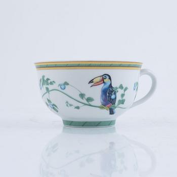 Hermès, "Toucans", service parts, 20 pcs, porcelain, France, 20th century.