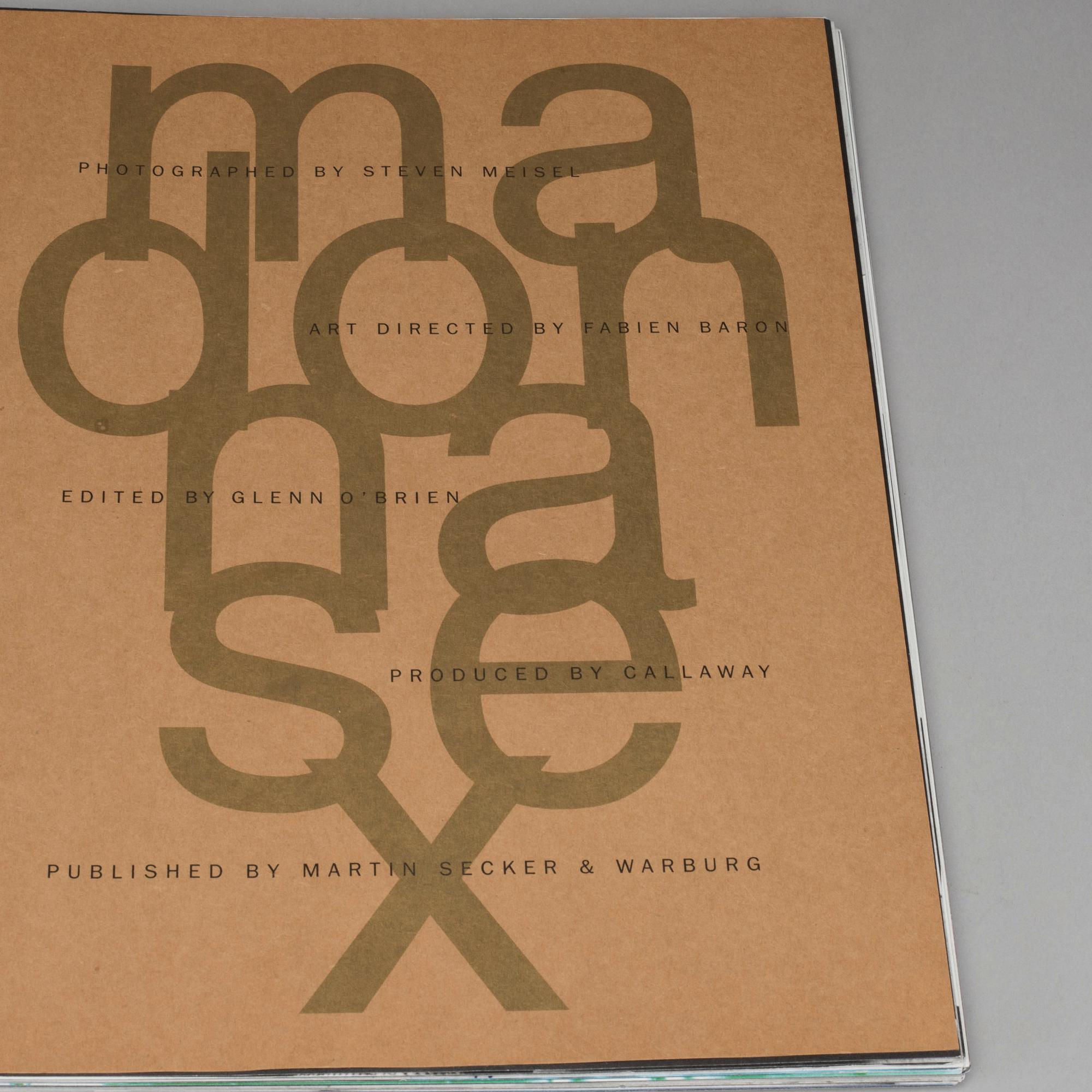 STEVEN MEISEL,  "Madonna Sex", Book and CD. 1992.