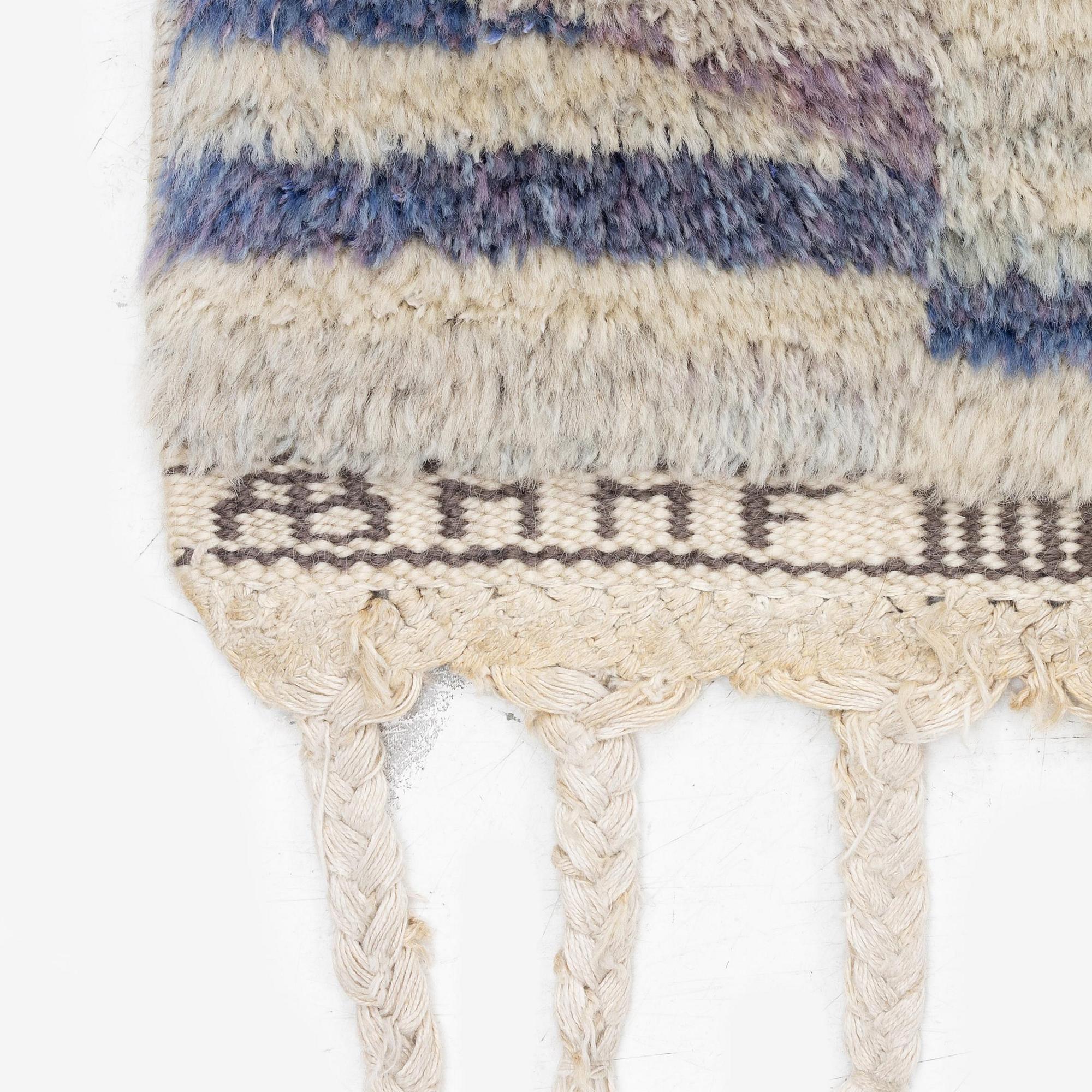 Barbro Nilsson, a carpet, 'Sandbotten', knotted pile, c. 215  x 186 cm, signed AB MMF BN.