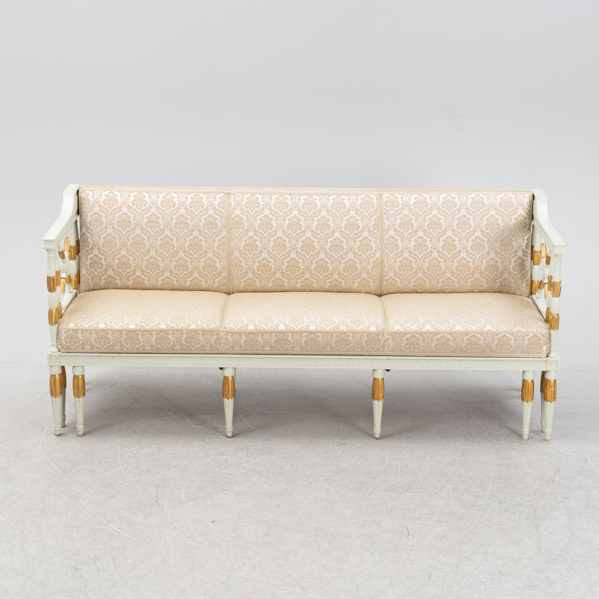 Soffa, gustaviansk stil, 1900-tal.