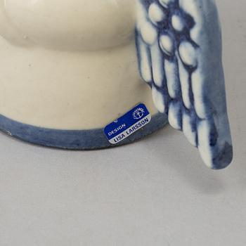 A pair of stoneware angel candel sticks from Gustavsberg.