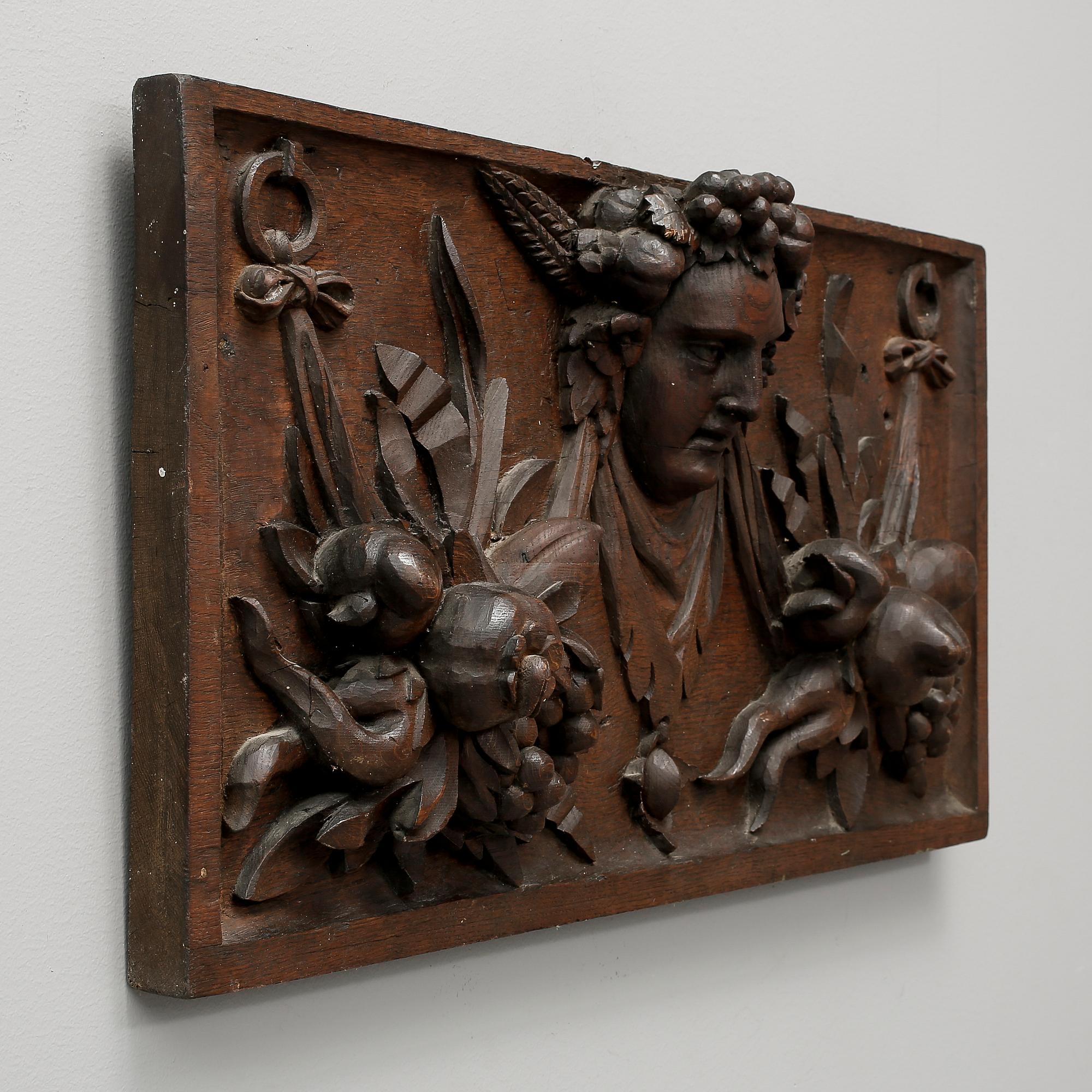 DÖRRÖVERSTYCKE/PANELSTYCKE, barockstil, sent 1800-tal.