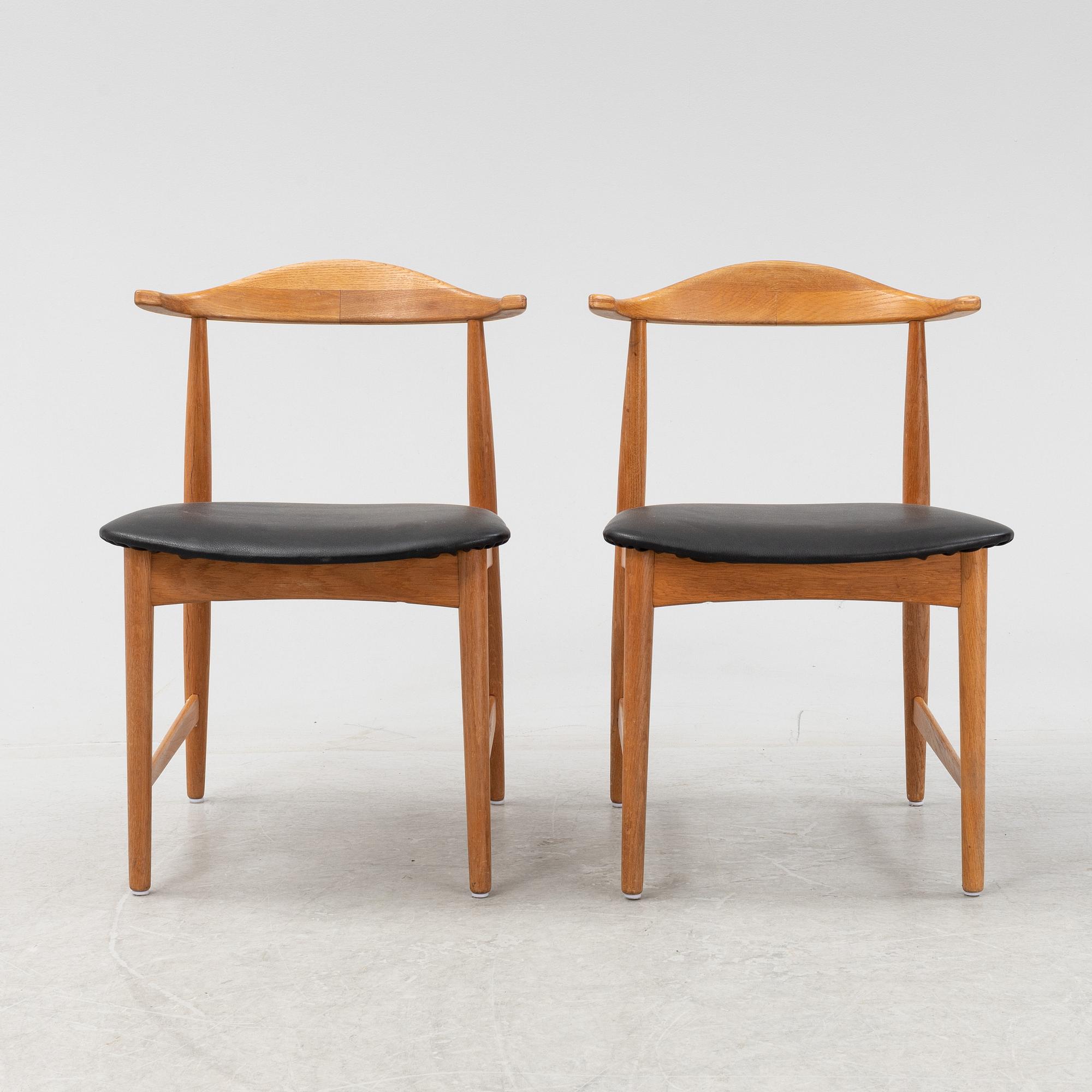 A pair of oak 'Danske' armchairs by Erik Wørts for Ikea, 1960s.