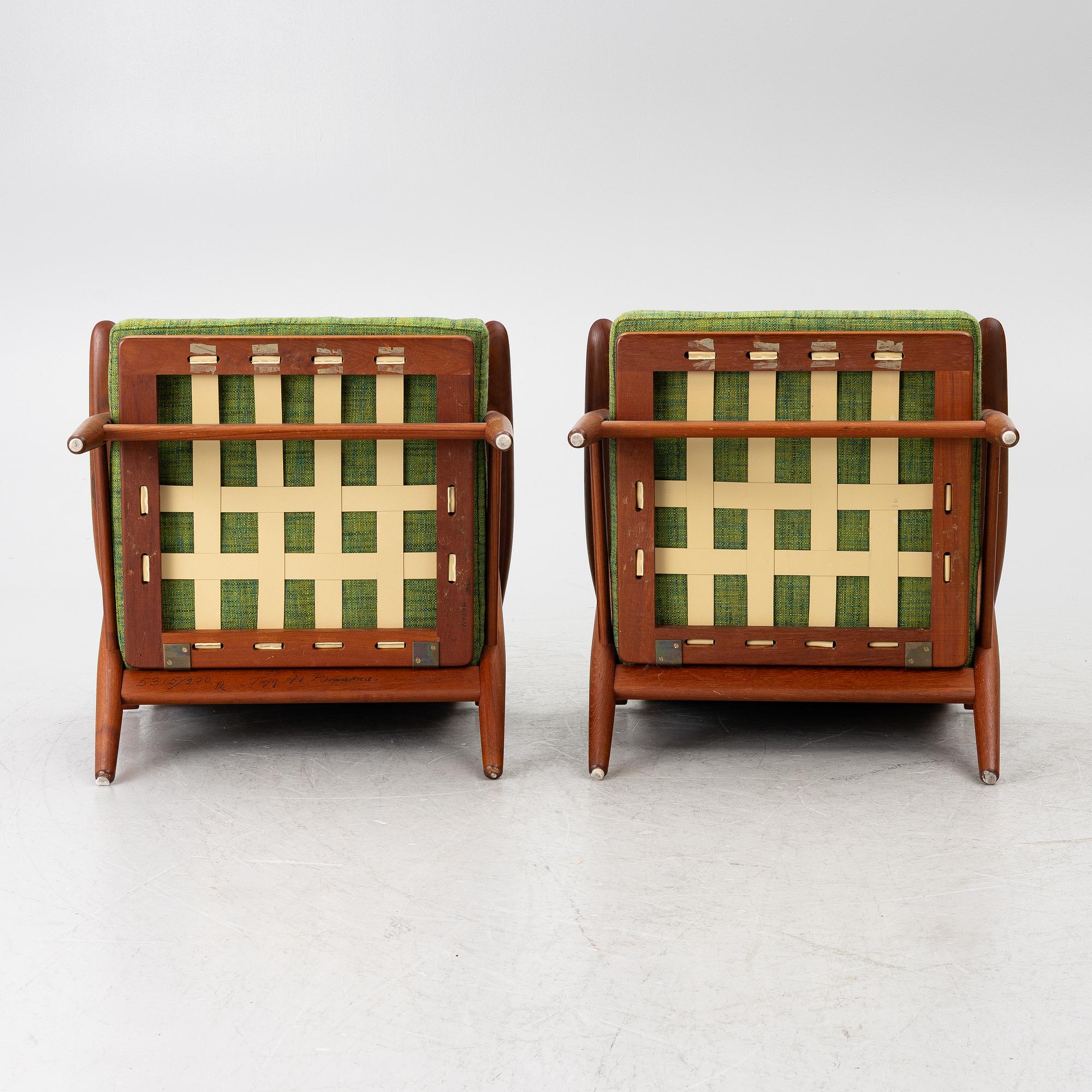 Hans J. Wegner, Armchairs, a pair, “GE 240”/“Cigarren”, Denmark, 1960s.