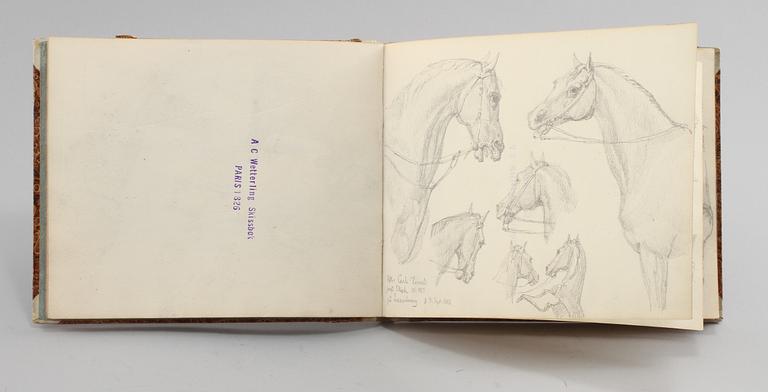 ALEXANDER CLEMENS WETTERLING, tillskriven, skissbok, Paris, 1826, osignerade.