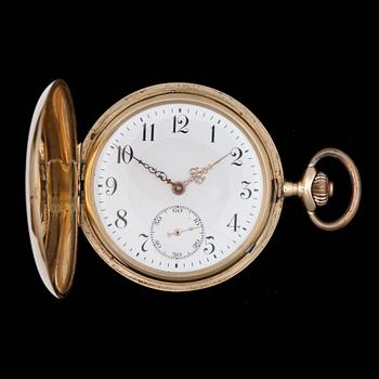 FICKUR, savonett, 18k guld. 1900-talets första hälft. Vikt 94,9g.