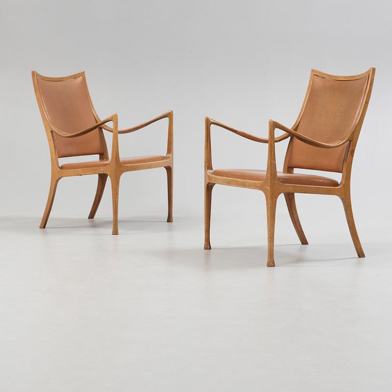 A pair of Hans Asplund armchairs, Nordiska Kompaniet, Sweden 1955.