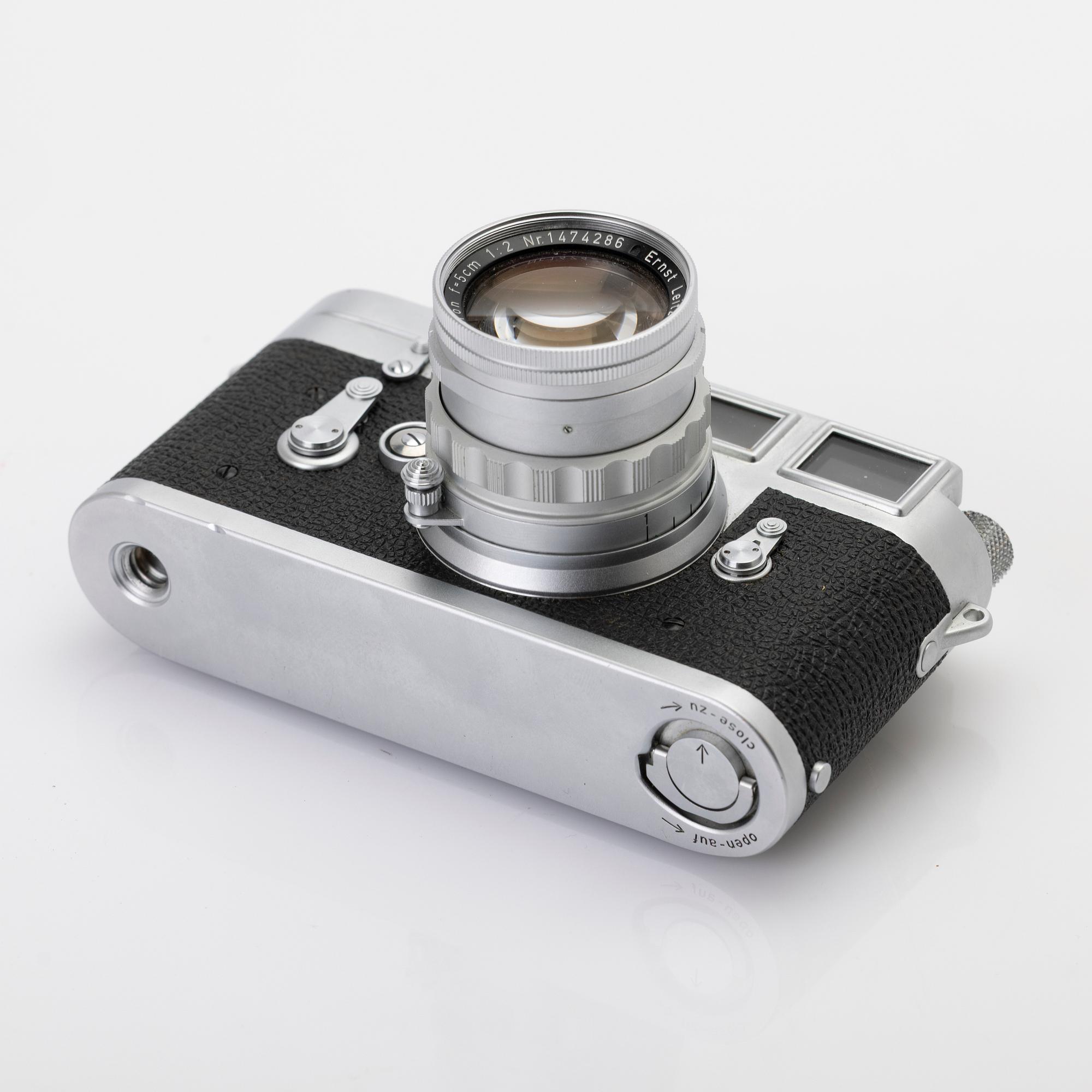 Camera, Leica M3 with lens, manufactured in 1957.