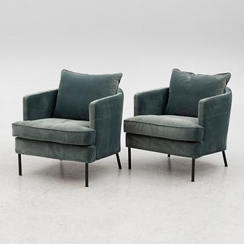 A pair of 'Julia' armchairs, Sits, 21st Century.