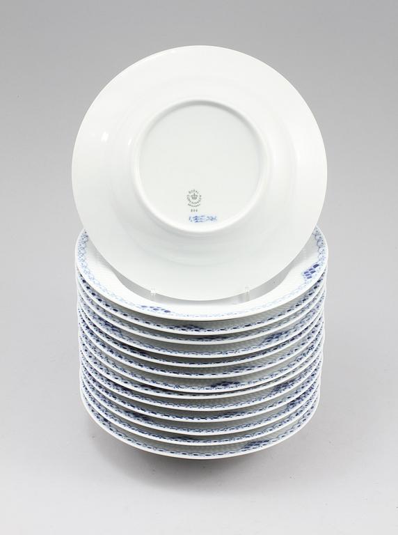 DJUPA TALLRIKAR, 14 st, porslin. "Princess", Royal Copenhagen, 1900-tal.