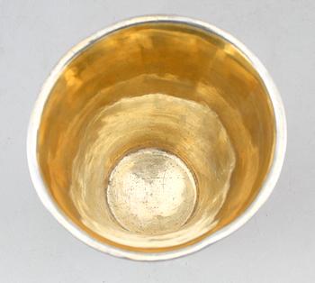 BÄGARE, silver, Petter Zettersteen, Norrköping 1712-1744. Vikt ca 100 g.