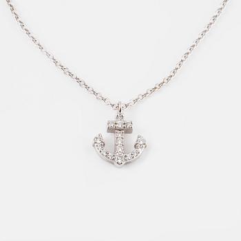 HÄNGE, Tiffany & Co, 18K vitguld med 16 briljantslipade diamanter. Vikt 2,2 gram.