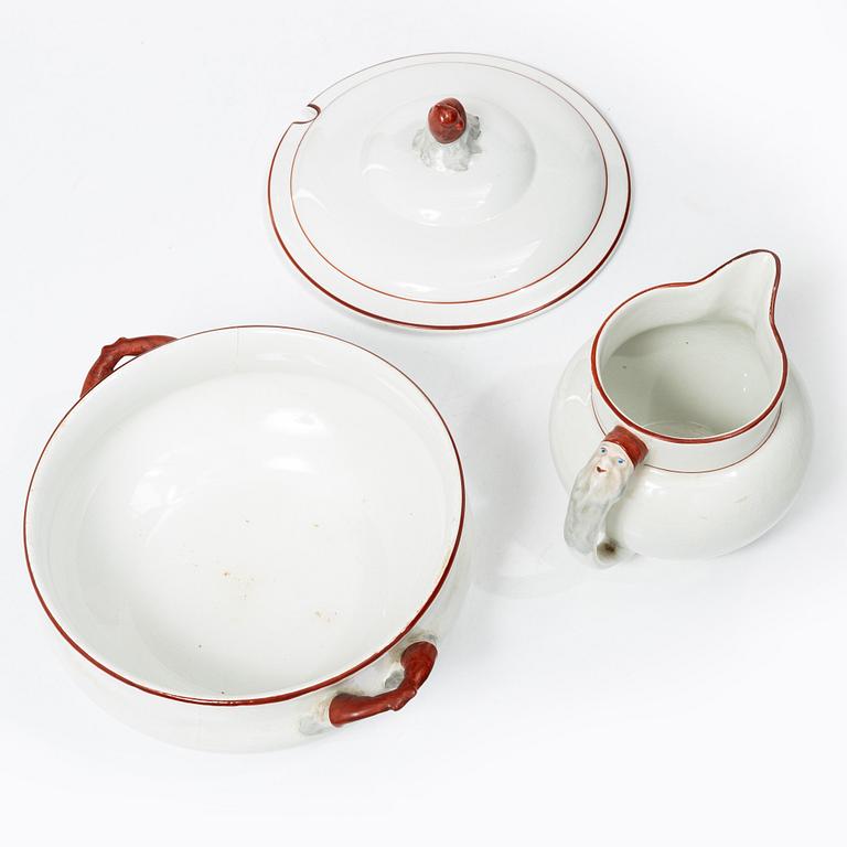 Rörstrand, a Christmas service pieces, 2 pcs, 'Herrgårdsjul', early 20th century.