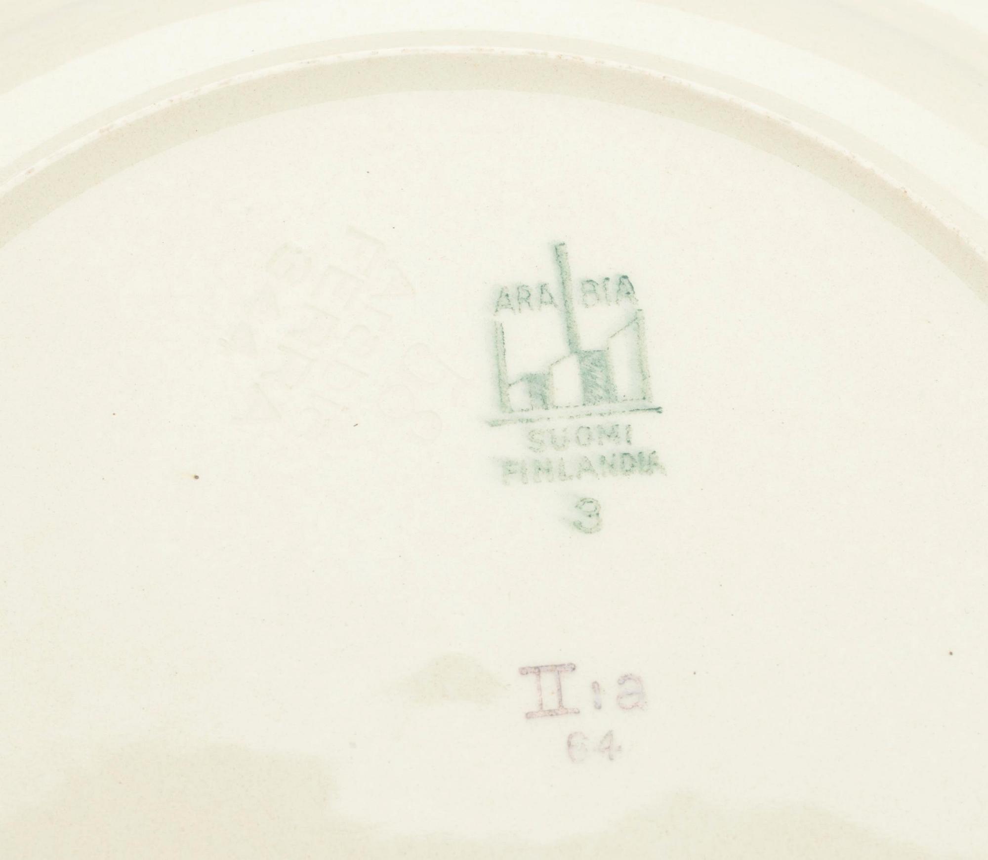 SERVISDELAR, 26 st, flintgods, modell AG, Arabia 1932-49.