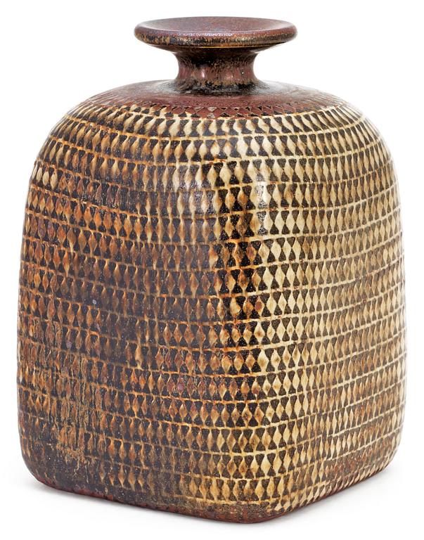 A Stig Lindberg stoneware vase, Gustavsberg studio 1967.