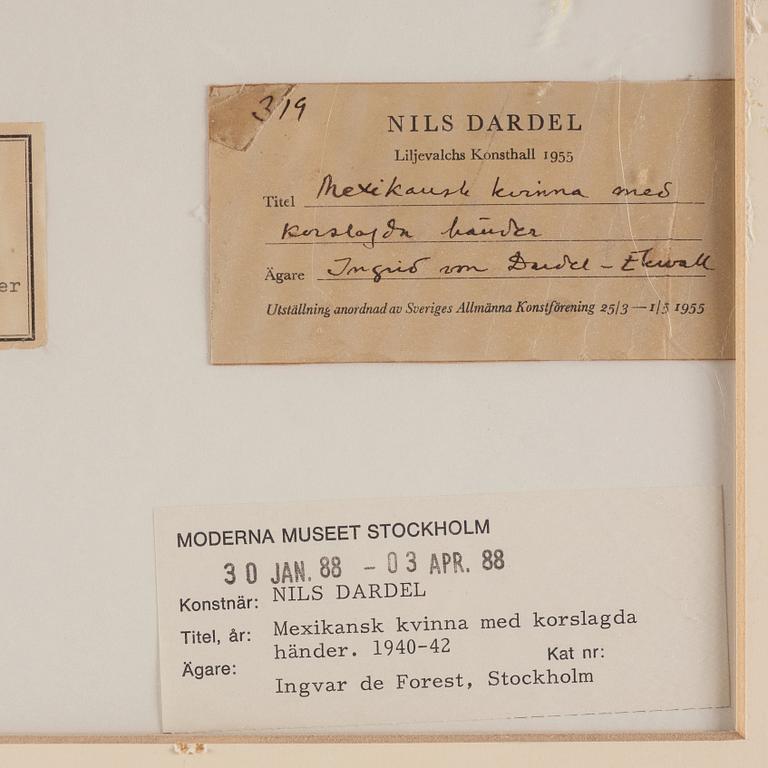 Nils von Dardel, "Mexikansk kvinna med korslagda händer".