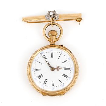 DAMFICKUR, 18 k guld, 1900-talets början.