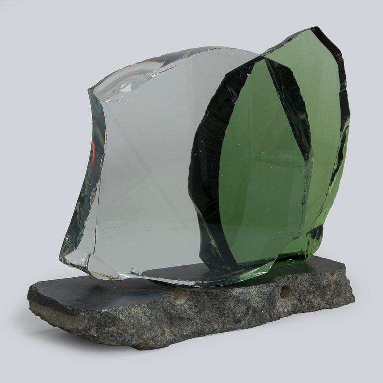 Timo Sarpaneva, veistos sarjasta "Lasin aika", signeerattu Timo Sarpaneva Iittala 1987.