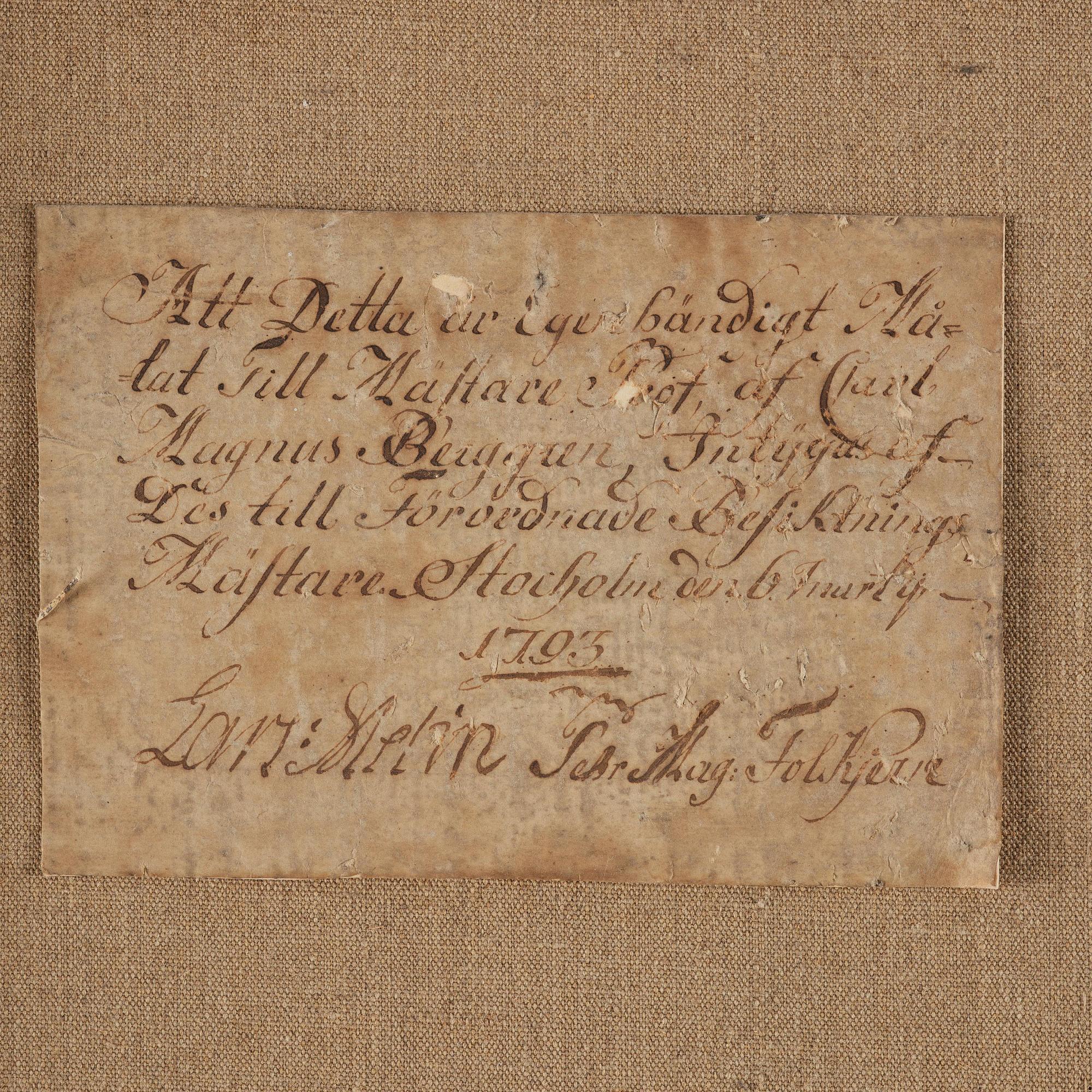 Carl Magnus Berggren, "Minerva Medica" (After J E Rehn 1717-1793).