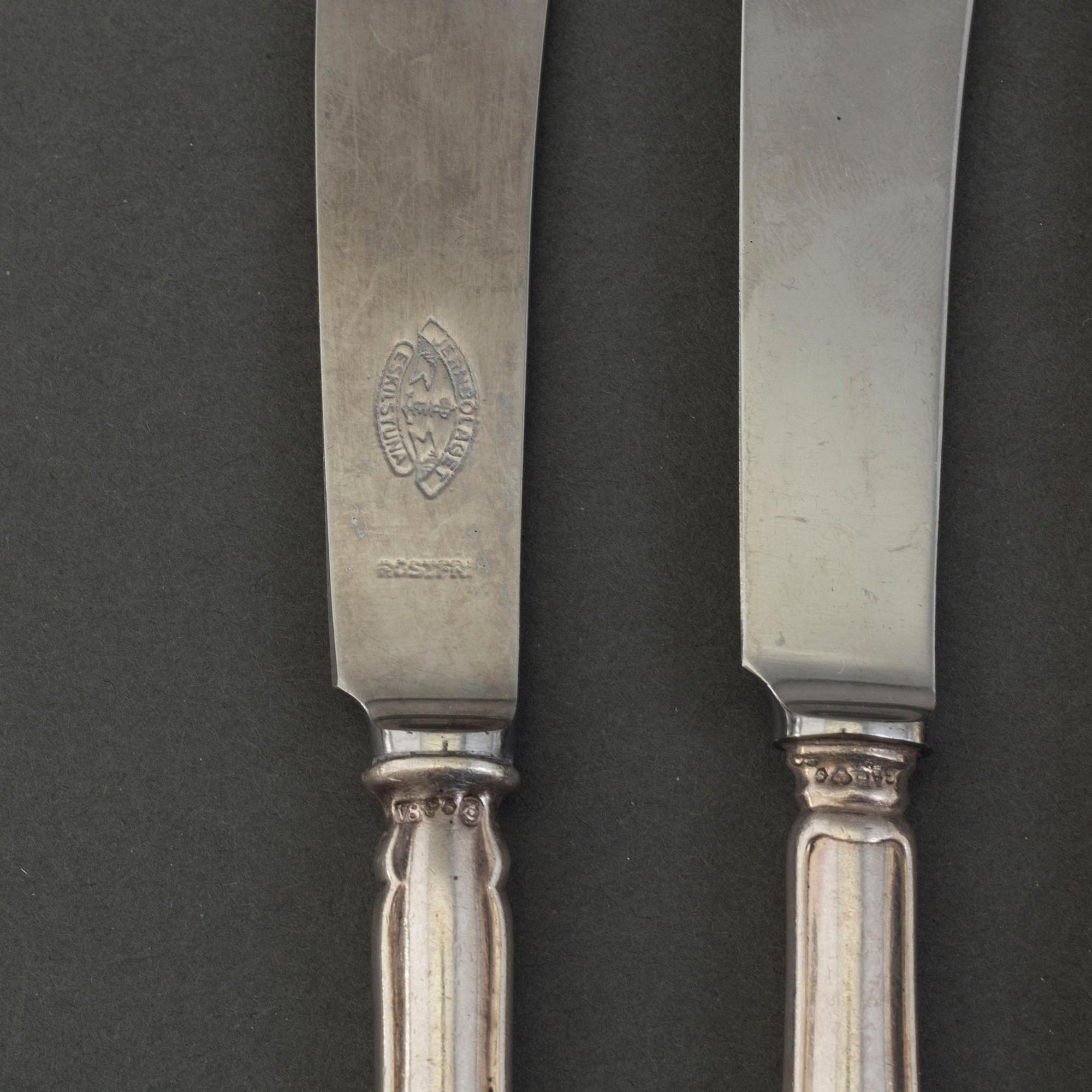 Silverbestick, 58 delar, "Chippendale".