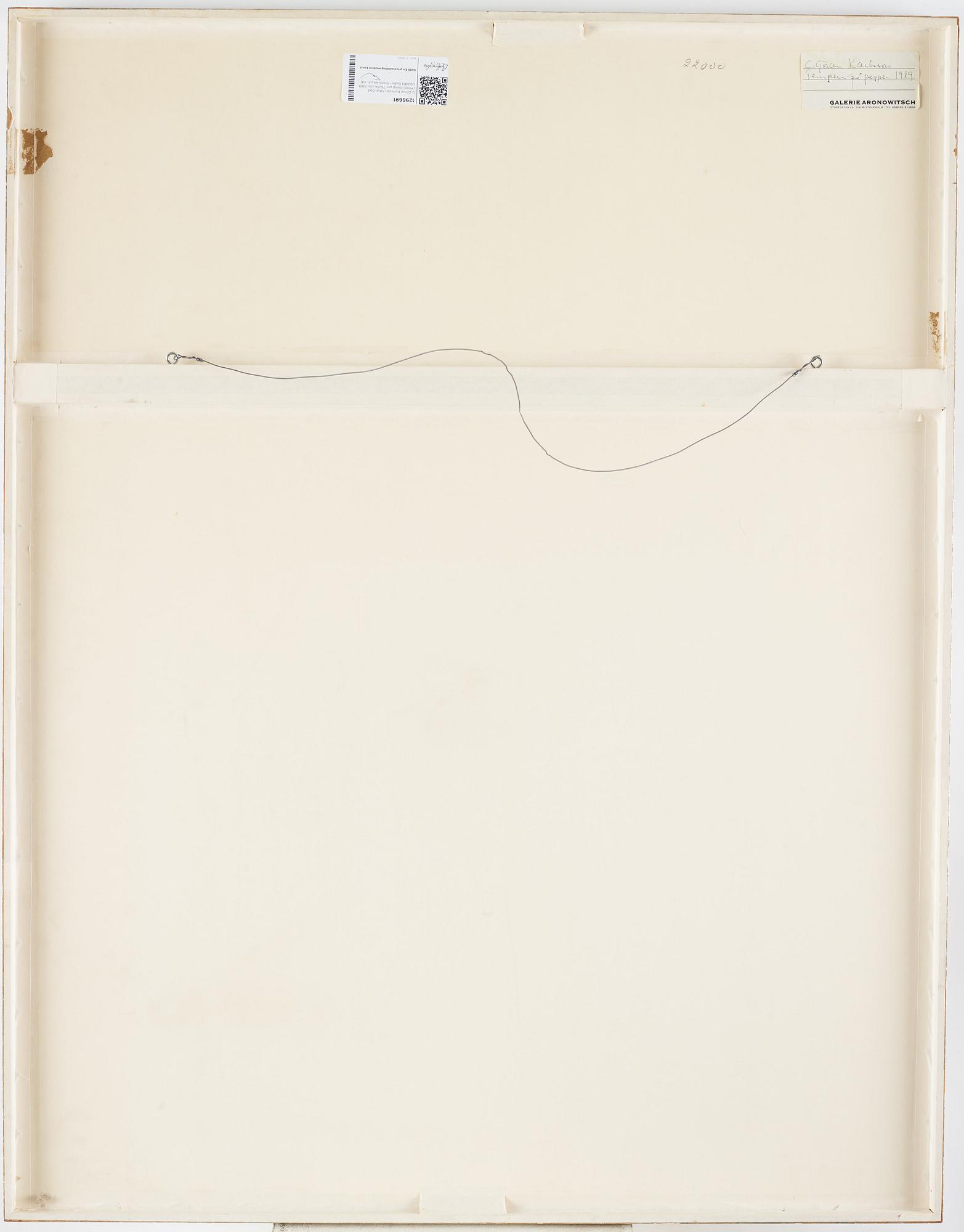 C Göran Karlsson, tempera on paper, signed and dated -89.