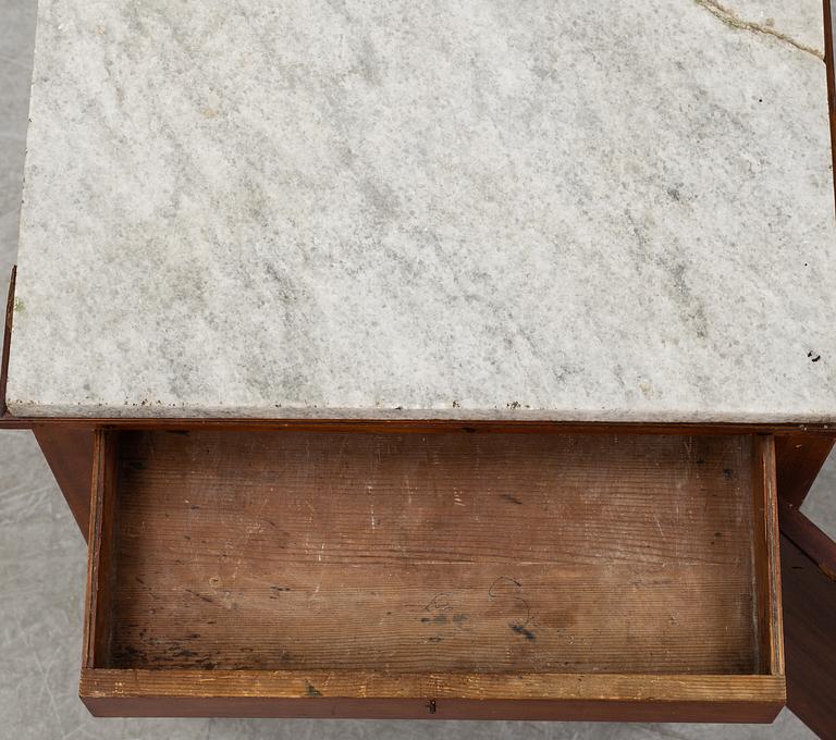 A late Gustavian chamber pot cupboard, late 18th century.