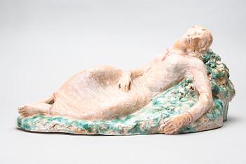 Ida Schwetz Lehmann, a ceramic sculpture, signed and and dated on label.