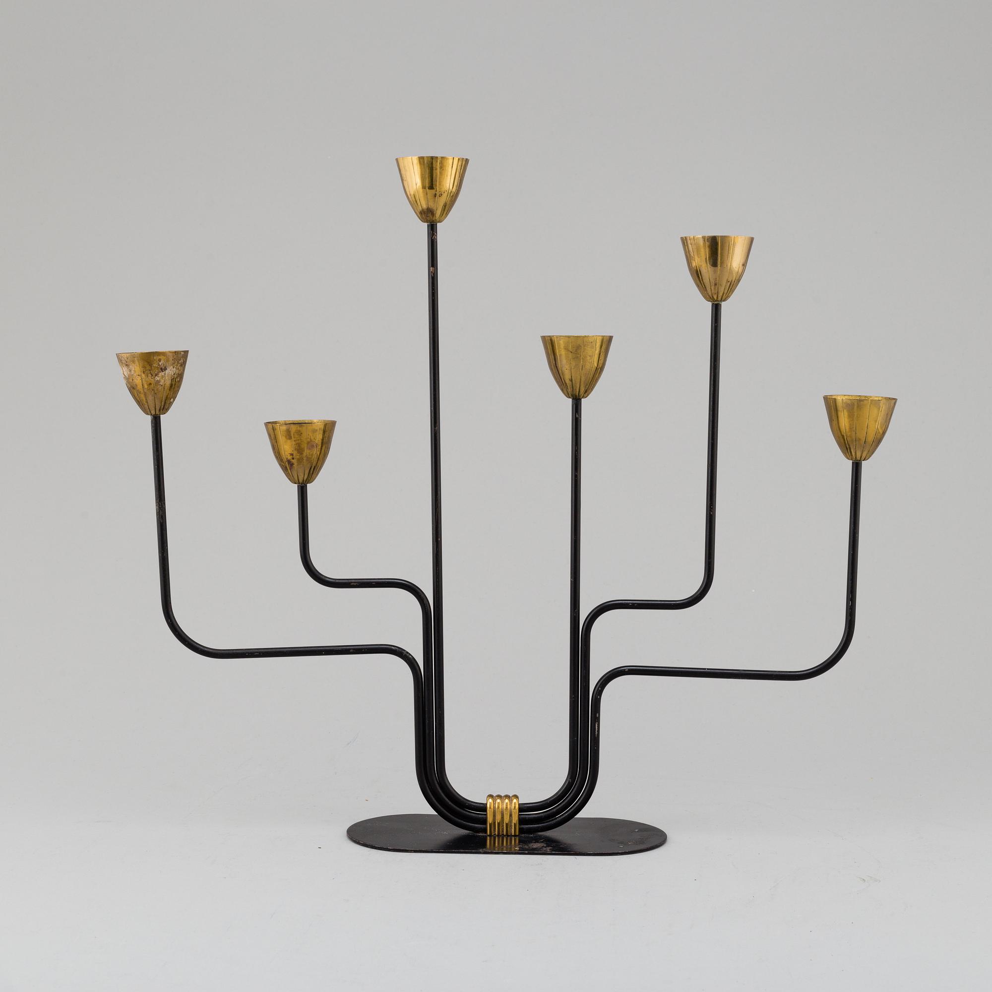 GUNNAR ANDER, a candelabrum, Ystad Metall, second half of the 20th century.