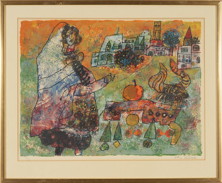 Theo Tobiasse, lithograph in colours, signed 109/200.