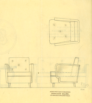 Birger Hahl, a 1941 armchair made to order.