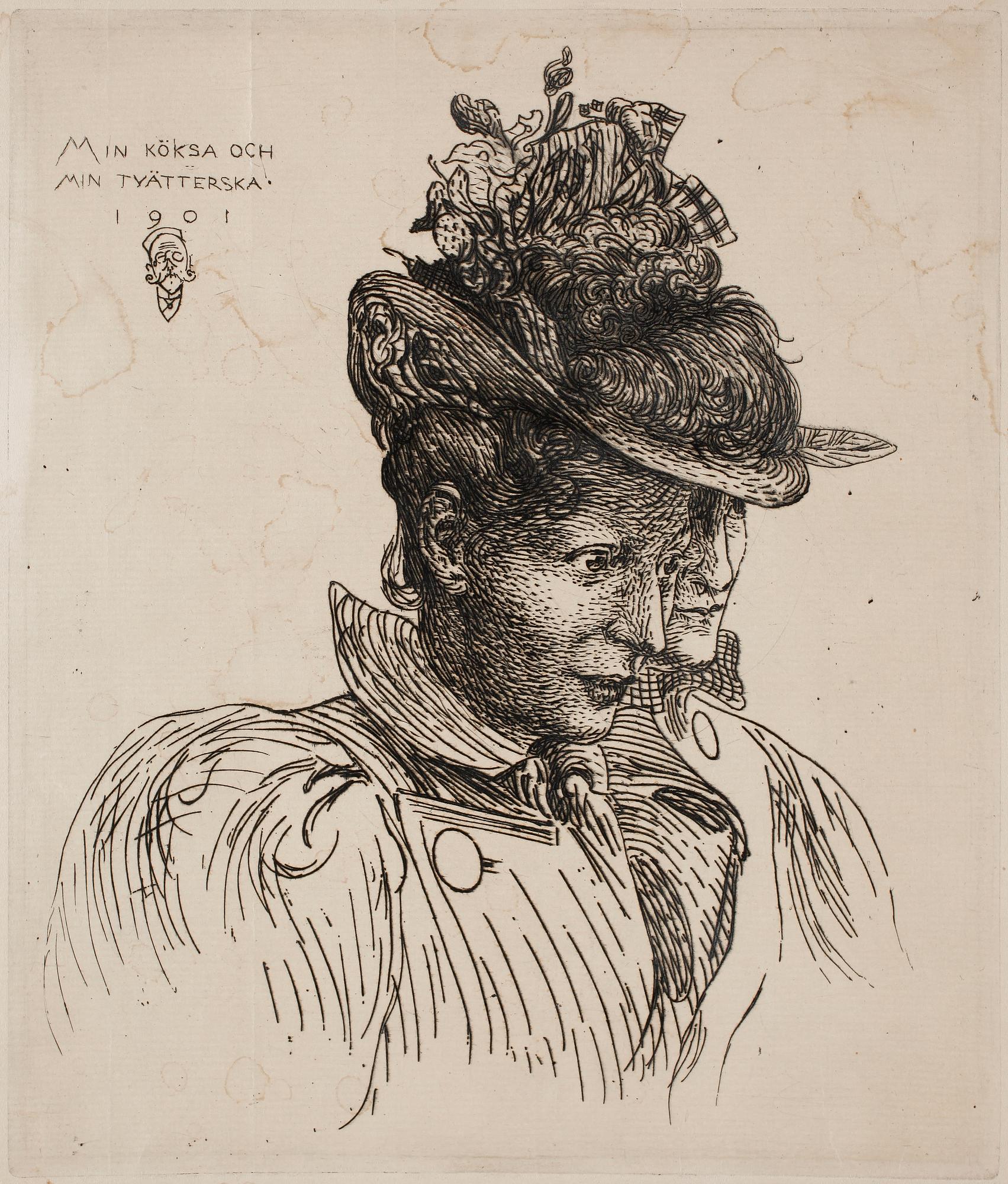CARL LARSSON. Etsning. Utförd 1901.