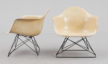 KARMSTOLAR, ett par, LAR / Cat Cradle, Charles och Ray Eames, Herman Miller, USA, 1950-tal.