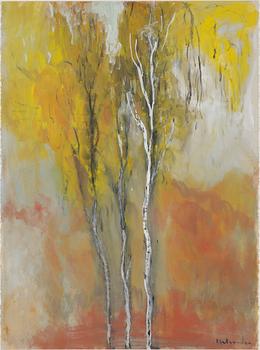 Ruben Heleander, gouache, signerad.