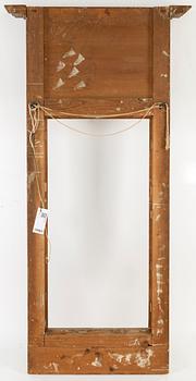 A Swedish Empire Mirror frame and console table, first half of the 19th century.