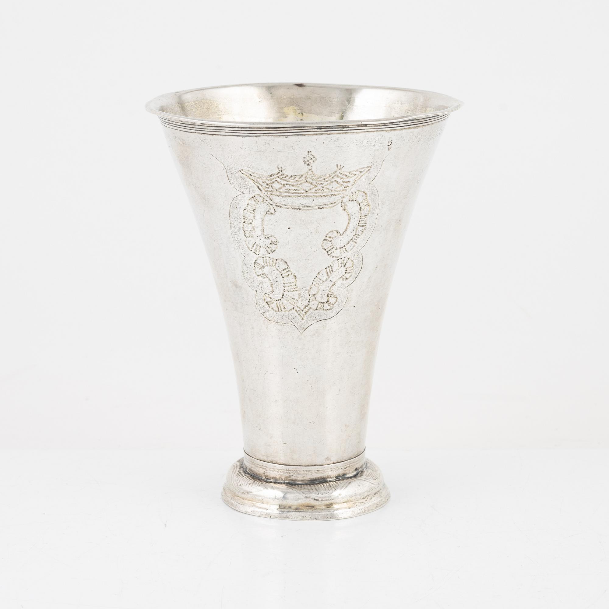 JP Kraak, bägare, silver, Falkenberg 1776.