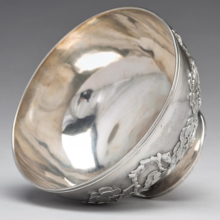SKÅL, silver. Kina, Shanghai, 1900-talets början.