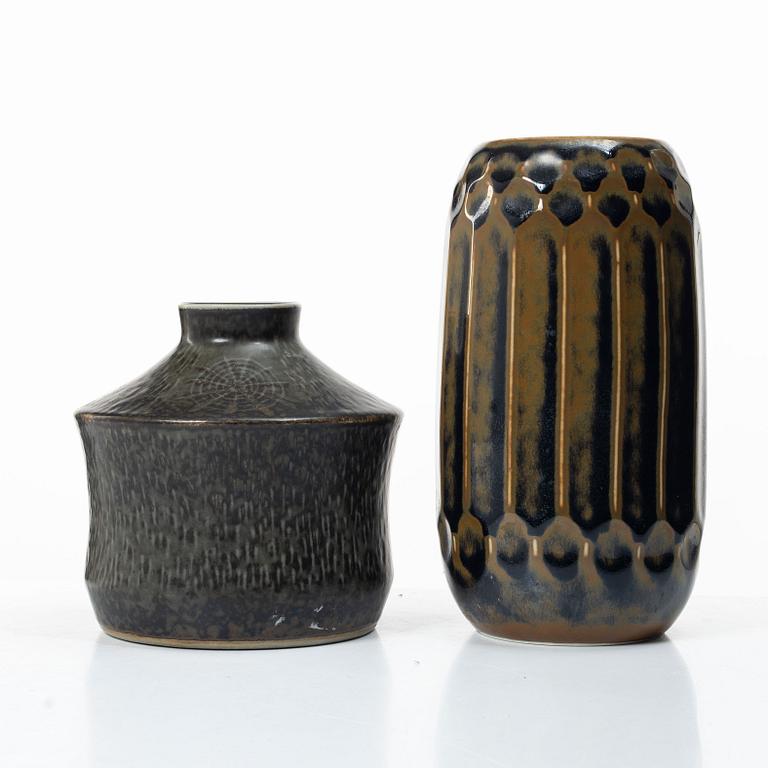 Carl-Harry Stålhane, Two stoneware vases, Rörstrand.