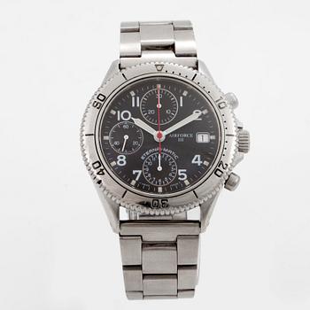 ETERNA-MATIC, Airforce III, chronograph, wristwatch, 39 mm,