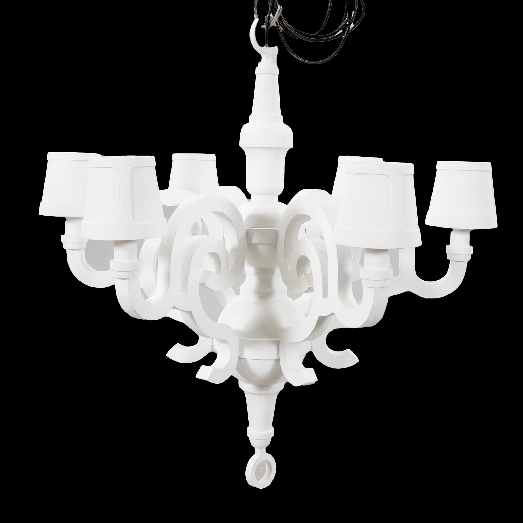 Studio Job, a pair ceiling chandelier, "Paper chandelier L" for Moooi 2000s.