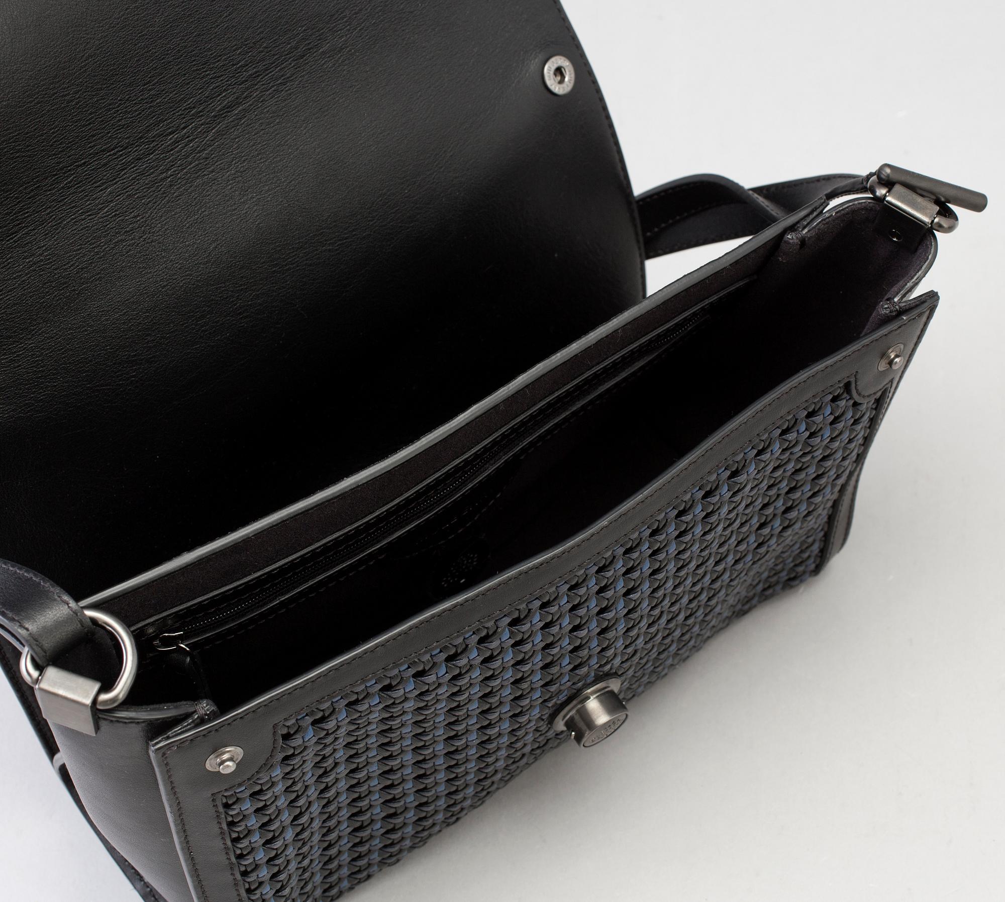 MULBERRY, a calf leather 'Delphine' sholder bag with reversible flap.