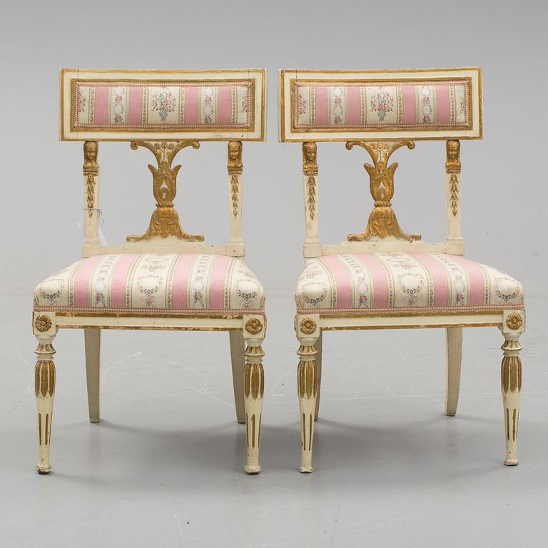 STOLAR, ett par. Sengustavianska, omkring 1800.