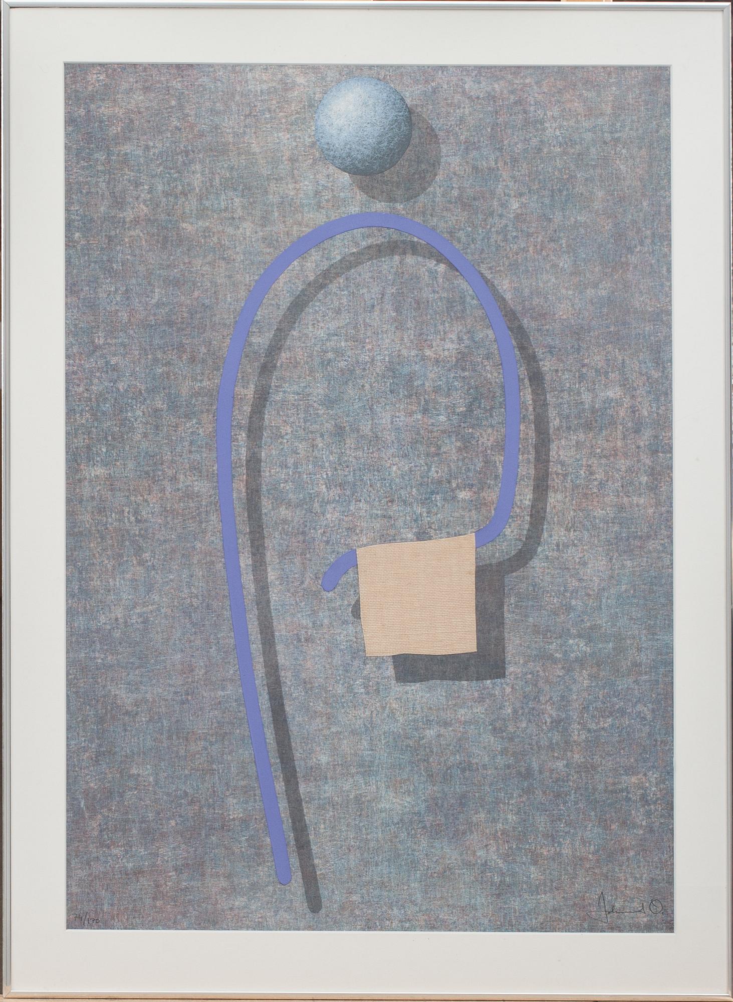 JOHANNES OLSSON, litografi med applikation, signerad Johannes O., numrerad 74/170.