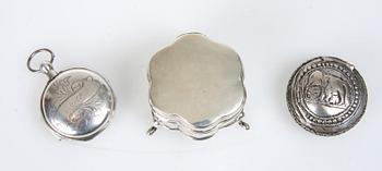 DOSOR, 3 st, silver, 1800/1900-tal. 54 g.