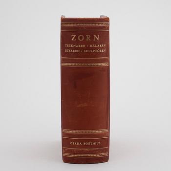 BOK, "Zorn tecknaren, målaren, etsaren, skulptören" av Gerda Boëthius. Stockholm/Nordisk, Rotogravyr, 1949, uppl 1457.