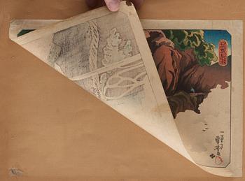 Utagawa Ichiyusai Kuniyoshi (1798-1861), färgträsnitt. Japan, sannolikt 1800-tal.