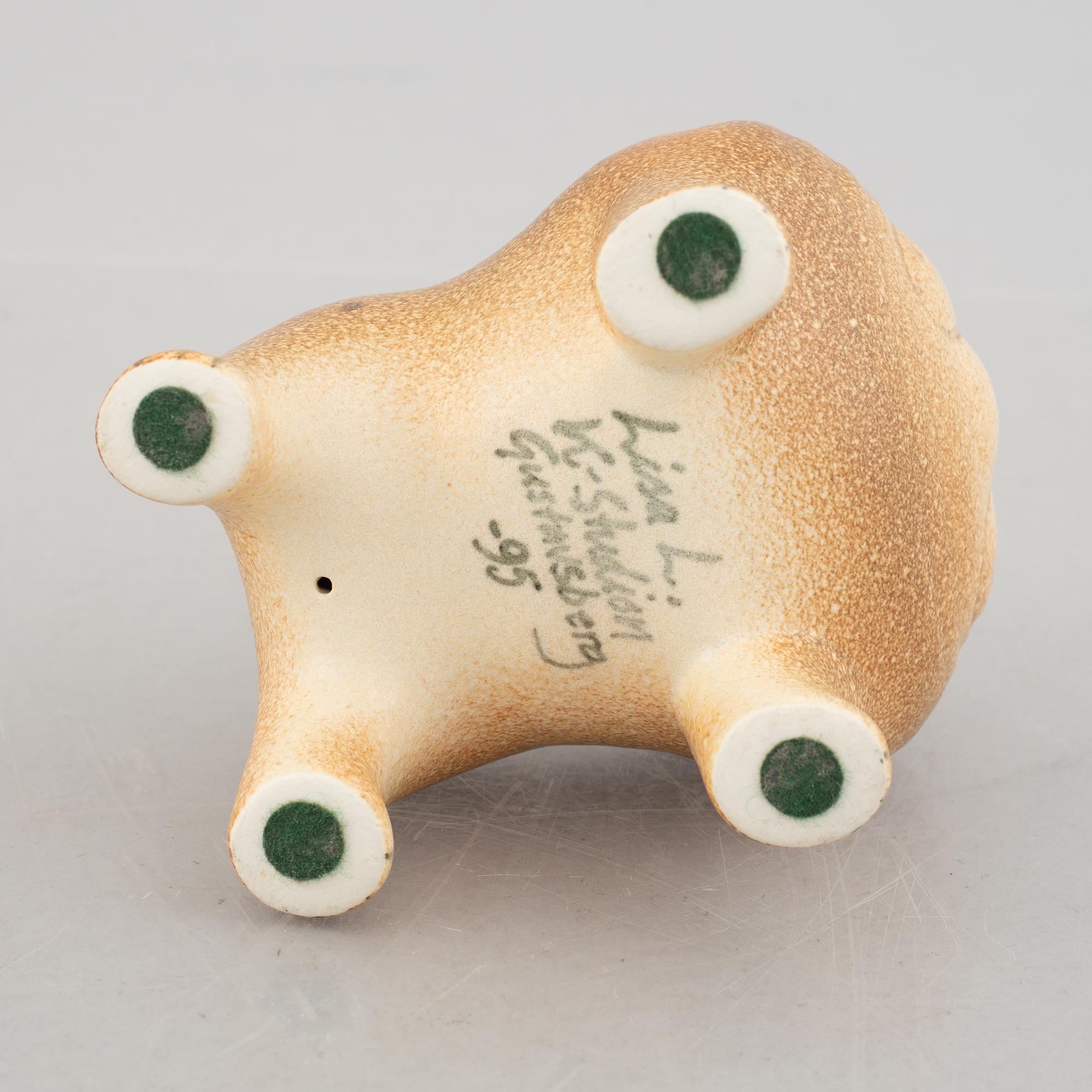 Lisa Larson, a set of three stoneware figurines, K-Studion and Gustavsberg.